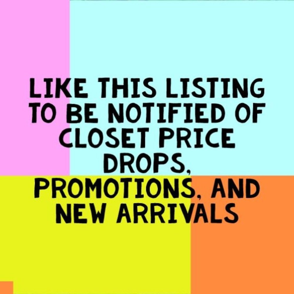 Bookmark My Closet By Liking This Listing